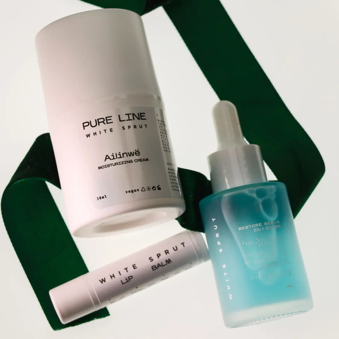 Крем для обличчя, сироватка та бальзам для губ